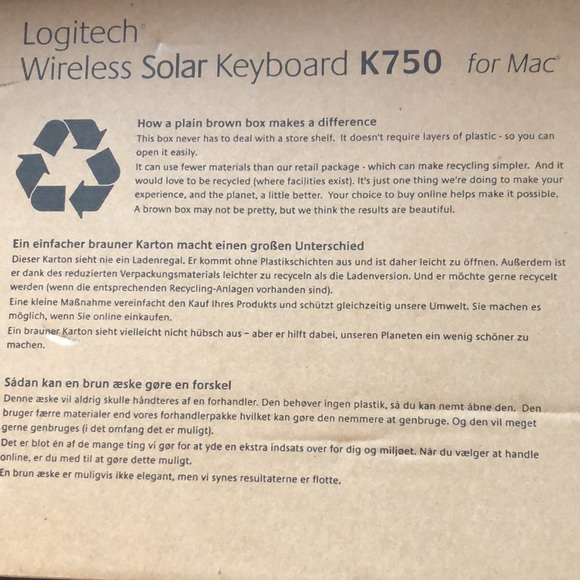 NIB [Logitech] Apple Mac SOLAR Wireless Keyboard K750 - See description! - Picture 6 of 13